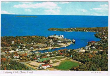 Ontario Postcard Tobermory Docks MS Chi-Cheemaun Aerial View