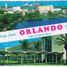 Florida Postcard Rainbow Springs Fountain Orlando The City beautiful Duo View
