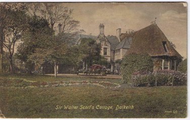 Postcard Sir Walter Scott's Cottage Dalkeith Scotland United Kingdom