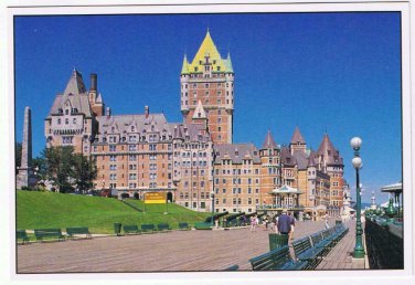 Quebec Postcard Quebec City Chateau Frontenac On Dufferin Terrace