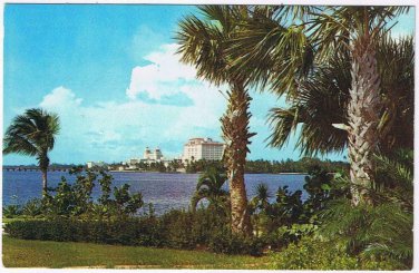 Florida Postcard Palm Beach Skyline Flager Museum