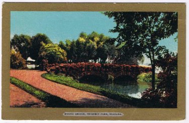 Ontario Postcard Niagara Rustic Bridge Prospect Park