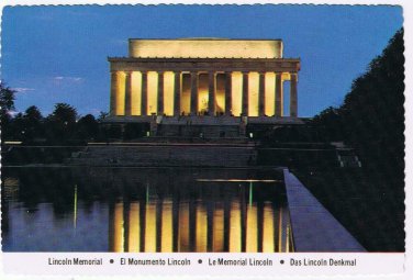 District Of Columbia DC Postcard Washington Lincoln Memorial