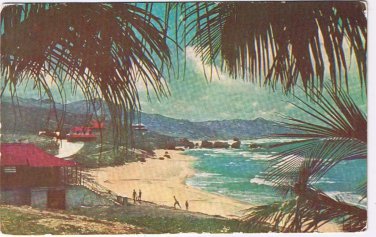 Barbados West Indies Postcard Sandy Beach On Bathsheba Coast