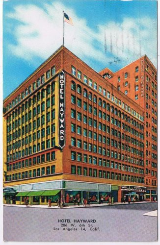 Postcard Hotel Hayward Los Angeles California