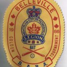Vintage Sports Patch Canada Ontario Belleville Golden Bat Tournament Legion 1986