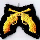 Pistols Gold On Black Arm Patch 2" x 2.25"