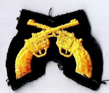 Pistols Gold On Black Arm Patch 2" x 2.25"