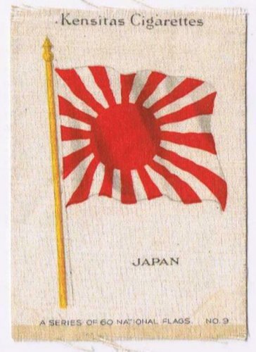 Japan Flag Kensitas Cigarettes Silk Trade Card