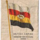 British Empire Federated Malay States Flag Kensitas Cigarettes Silk Trade Card