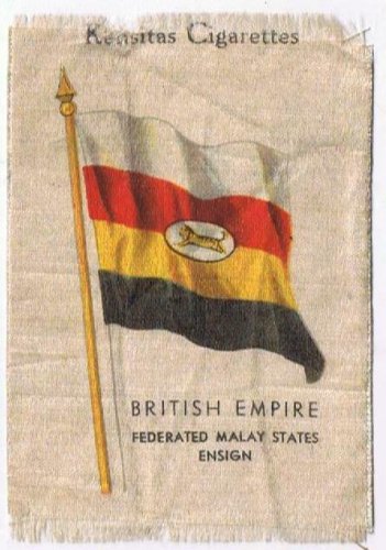 British Empire Federated Malay States Flag Kensitas Cigarettes Silk Trade Card