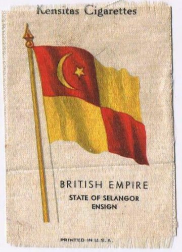 British Empire State Of Selangor Ensign Flag Kensitas Cigarettes Silk Trade Card
