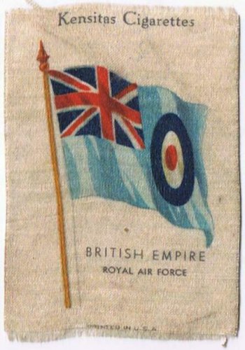 British Empire Royal Air Force Flag Kensitas Cigarettes Silk Trade Card