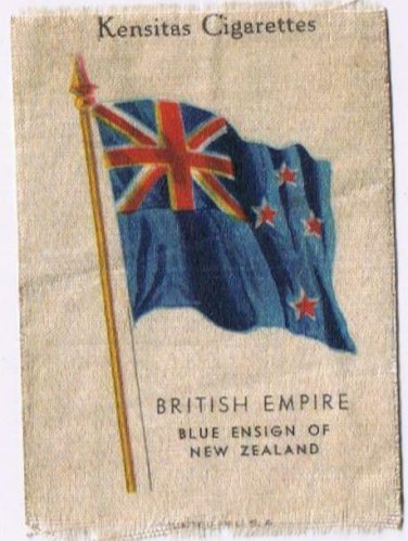 British Empire Blue Ensign New Zealand Flag Kensitas Cigarettes Silk Trade Card