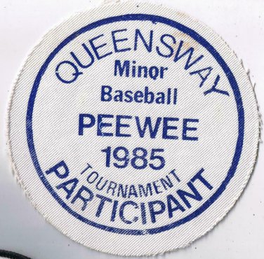 Vintage Sports Patch Canada Ontario Queensway Minor Baseball 1985