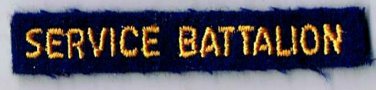Canadian Armed Forces SERVICE BATTALION Gold On Blue Arm Patch