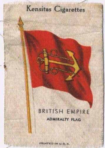 British Empire Admiralty Flag Kensitas Cigarettes Silk Trade Card