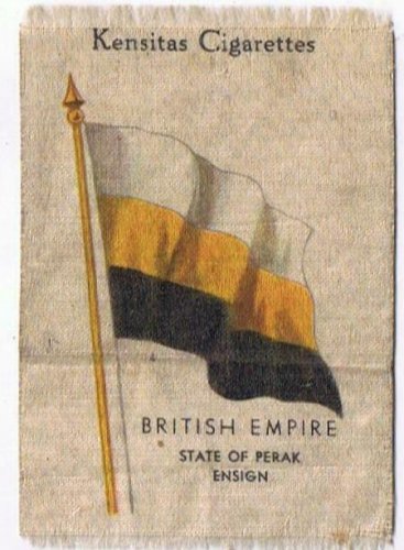 British Empire State Of Perak Ensign Flag Kensitas Cigarettes Silk Trade Card