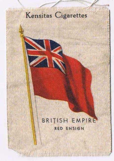 British Empire Red Ensign Flag Kensitas Cigarettes Silk Trade Card