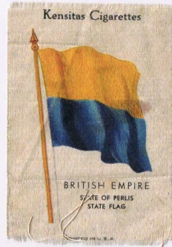 BBritish Empire State Of Perlis State Flag Kensitas Cigarettes Silk Trade Card
