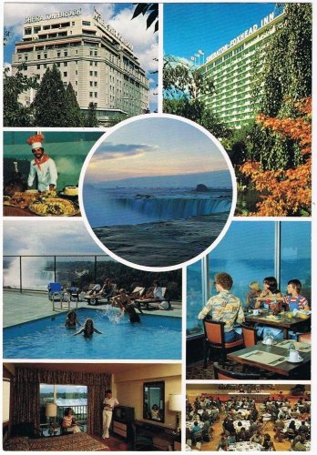 Ontario Postcard Niagara Falls Sheraton Hotel Multi View Large Card