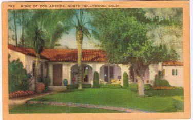 Celebrity Postcard Don Ameche Home North Hollywood California Longshaw