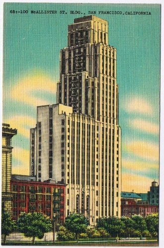 Postcard McAllister Street Building San Francisco California