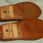 Chinese Childrens Shoes Leather Handsewn Silver Thread Red Velvet Insoles