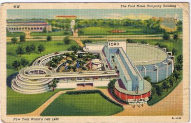 Postcard The Ford Motor Company Building New York World's Fair 1939