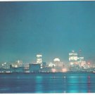 Quebec Postcard Montreal Skyline At Night from South Shore St Lawrence River