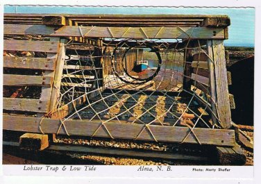 New Brunswick Postcard Alma Lobster Trap & Low Tide