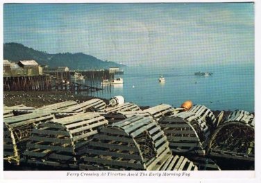 Tiverton Nova Scotia Postcard Ship Ferry Crossing Mid Morning Fog Digby Neck