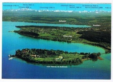 Germany Postcard Insel Mainau Im Bodensee mit Blick auf Staad