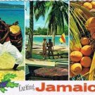 Exciting Jamaica West Indies Caribbean Postcard Multi View Beach Drummer Coconut