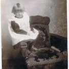 RPPC Postcard Regal Child on Chair Arm Early 20th Century