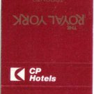 CP Hotels Matchbook Cover Toronto Royal York Deep Red Canadian Pacific Hotels
