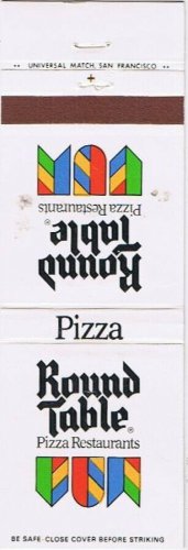 Matchbook Cover Round Table Pizza Restaurants