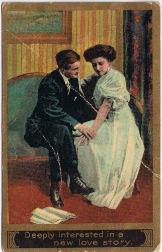 Postcard Deeply Interested In A New Love Story