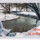 Indiana Postcard Scenic Stream Snow Winter In Indiana