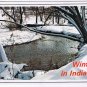 Indiana Postcard Scenic Stream Snow Winter In Indiana