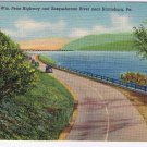 Pennsylvania Postcard Wm Penn Highway & Susquehanna River Near Harrisburg