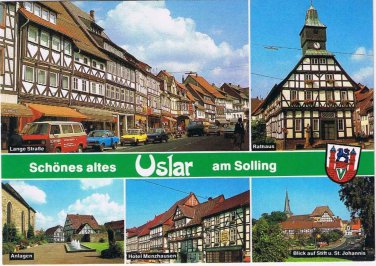 Germany Postcard Schones Altes Ulsar am Soling Multi View