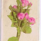 Flower Postcard Bouquet Of Pink Roses 1908