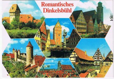 Germany Postcard Dinksbuhl Honeycomb Multi View