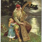 Postcard Harpist By Moonlight Fairy Art
