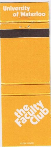 Matchbook Cover The Faculty Club University Of Waterloo
