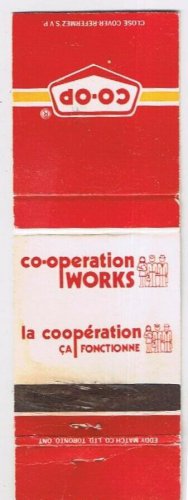Matchbook Cover CO-OP Co-Operation Works