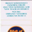 Matchbook Cover Filet Of Sole Fish & Shellfish Restaurant Toronto Ontario