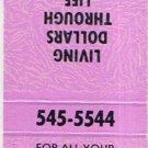 Matchbook Cover Ralph Backentoes Washington National Insurance