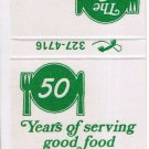 Matchbook Cover The White Kitchen Livingston Texas 50th Anniversary